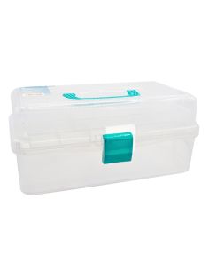 Transparante naaidoos met 3 niveaus