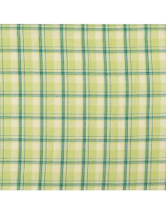 Schotse tartan flanel stof - Groen met muntstrepen 2
