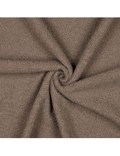 Dubbelzijdige Teddy-fleece stof - Taupe