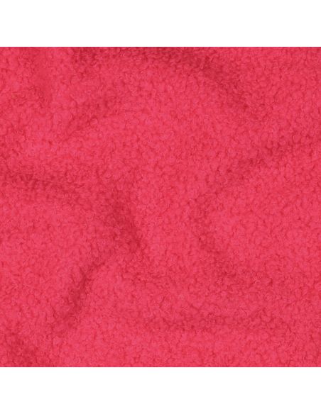 Dubbelzijdige Teddy-fleece stof - Fluorescerend roze