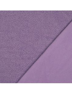 Dubbelzijdige Teddy-fleece stof - Lila 2