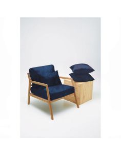 Luxe fluwelen meubelstof - Marineblauw 2