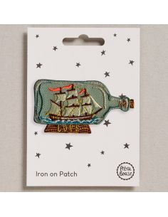 Strijkpatch - Boot in een fles