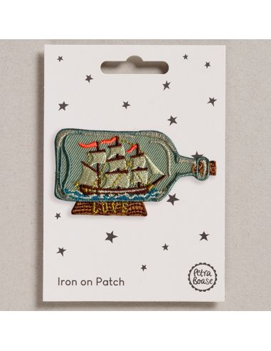 Strijkpatch - Boot in een fles
