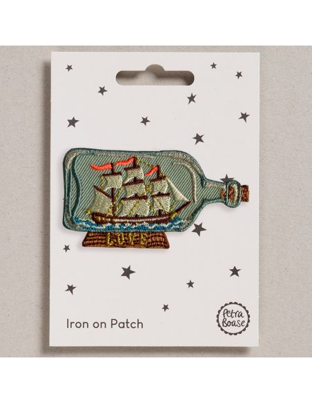 Strijkpatch - Boot in een fles