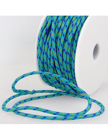 Meerkleurig sportkoord - Blauw, paars en groen
