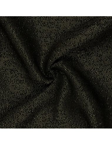 Jute lurex stof - Zwart