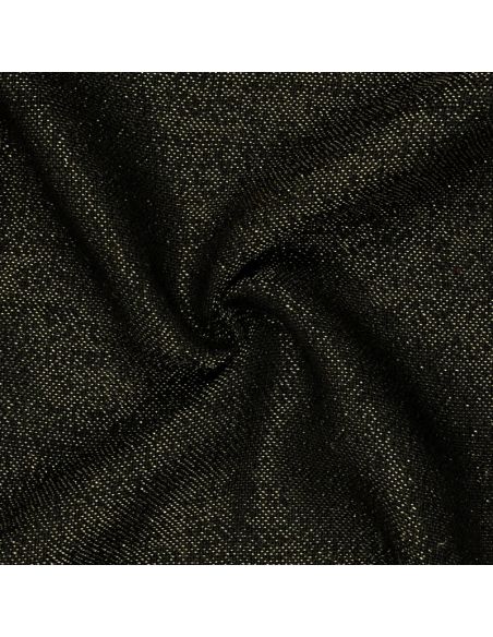 Jute lurex stof - Zwart