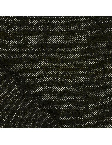 Jute lurex stof - Zwart