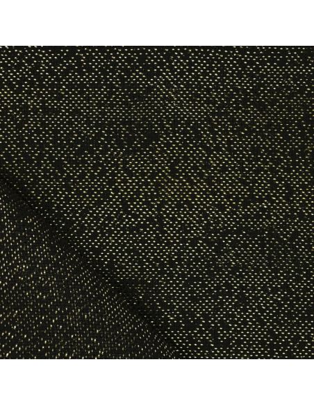 Jute lurex stof - Zwart
