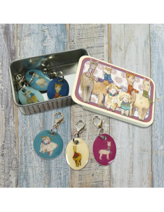 Set van 6 breiringmarkeerders - Alpaca & vrienden