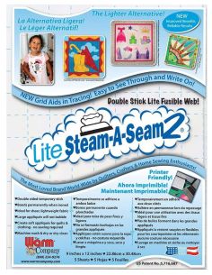 Set van 5 dubbelzijdige strijkbare vellen Lite Steam-A-Seam2