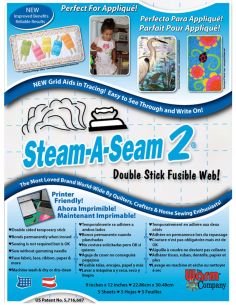 Set van 5 dubbelzijdige strijkbare vellen Steam-A-Seam 2
