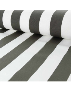 Ligstoel doek - Wit en taupe