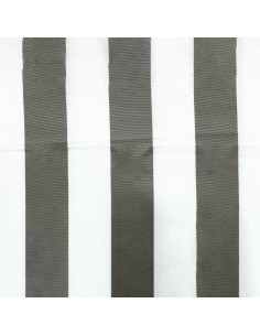 Ligstoel doek - Wit en taupe 2